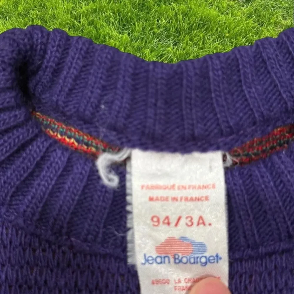 Jean-bourget Purple and Navy Jumper
